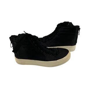 Steve Madden Golly Satin Black Platform Sneaker Size 5.5 Women’s